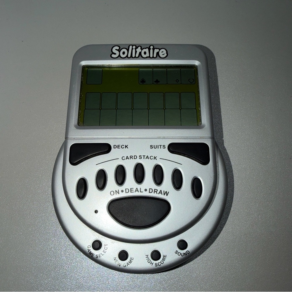 John N. Hansen Mega Screen Handheld Solitaire Game - Klondike Style Video Play